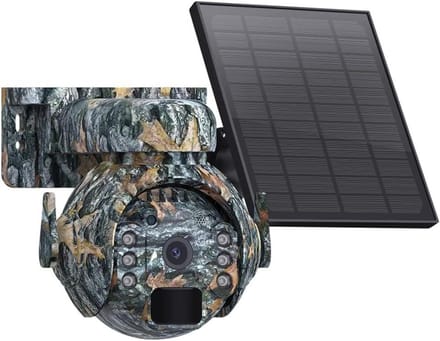 3MP 4G Solar Camera Outdoor Wifi Wildlife Camera Waterproof Infrared Night Vision Motion Activated Easy Installation (C)