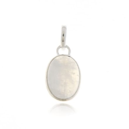 SilverGems Zilveren hanger met Regenboog Maansteen edelsteen