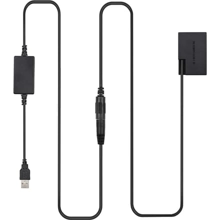 Andoer DR-E18 USB-voedingsset DC-koppeling Dummy-batterij Vervang de LP-E18-batterij door USB DC zwart