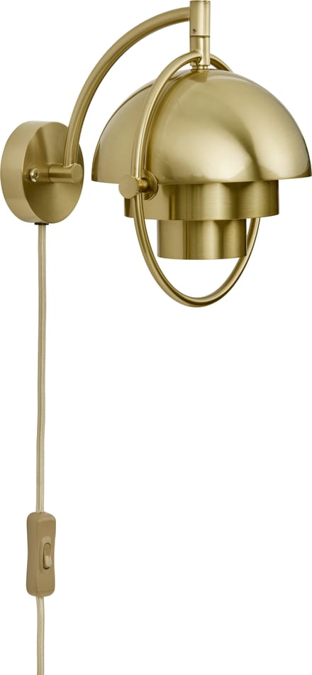 Gubi wandlamp Multi-Lite, messingkleurig, metaal, G9