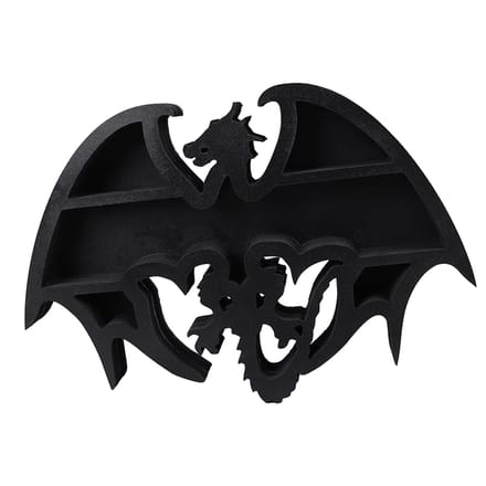 Kristallen Displayplank Draak Ontwerp 35 cm Lang 24 cm Hoog Sterke Houten Steen Plank Display voor black