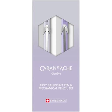 Caran d' ache 849 balpen & 844 vulpotlood set, blooming lavender