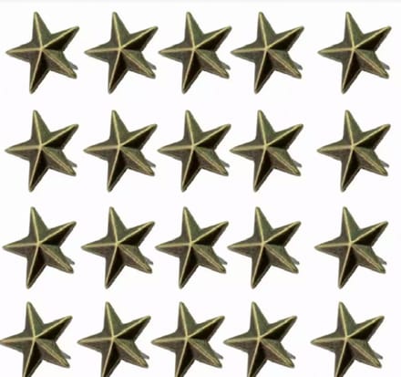 80 Kleding studs- spikes- Ster- Brons- 8 mm - Charme Bijoux