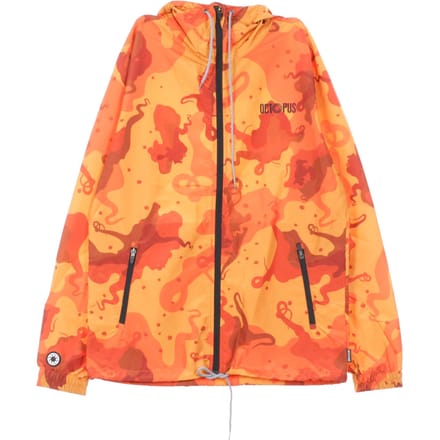 Camo-windjack voor heren, oranje windjack