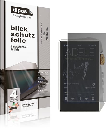 dipos – Matte Privacy Screenprotector geschikt voor Hidizs AP80 Pro Max | Anti-Spy Beschermfolie