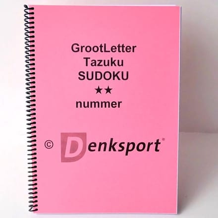 Denksport- Groot letter -Sudoku - Moeilijkheidsgraad: 2-sterren