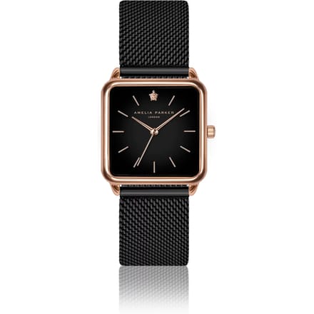 Dameshorloge Amelia Parker Night Plaza Black Mesh