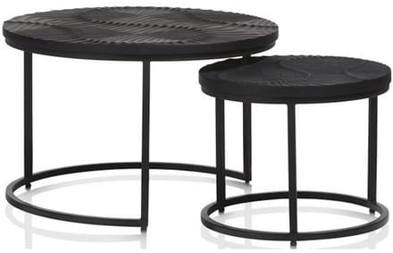 Coco Maison Salontafel - Coffee table - Set van 2- Zwart