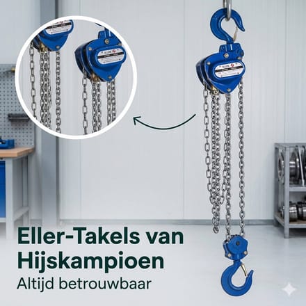 Handtakel PHE-1 - 1.000 kg werklast - 6 meter hijshoogte - Met certificaat