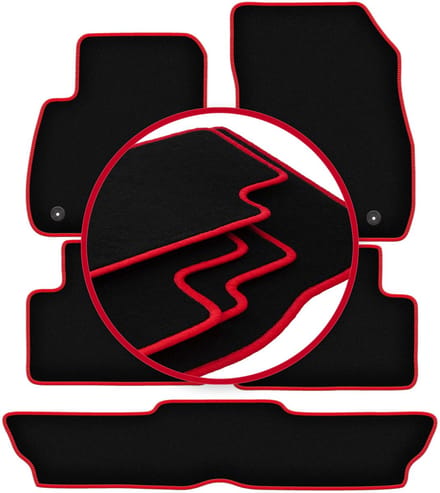CARLUX-RED automatten voor: Opel Zafira C 7-zitter (2012-2019)
