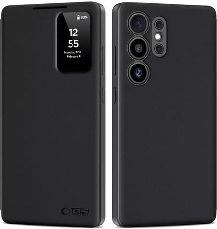 Tech-Protect Smart Wallet Case for Samsung Galaxy S25 Ultra - matt black