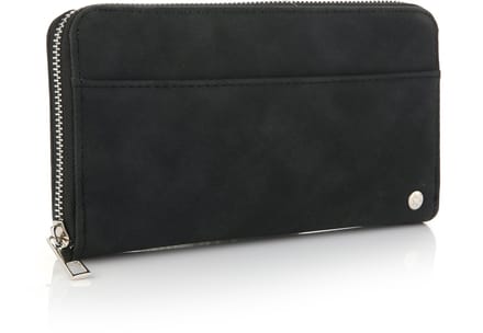She life style - PU leren Basic dames portemonnee met voorvakje - Zwart