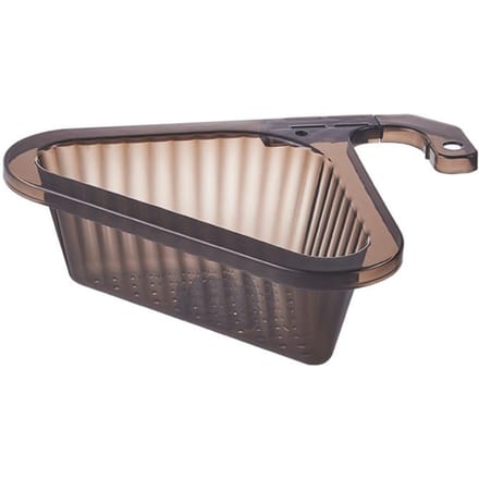 Panier Passoire d'Évier d'Angle Triangulaire Panier d'Évier de Cuisine Passoire d'Évier Sans Perforation avec noir