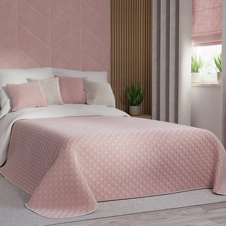Decoratieve Dekbedovertrek VELVI 170x210 cm lichtroze