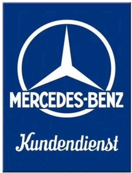 koelkastmagneet mercedes-benz kundendienst 8x6 cm