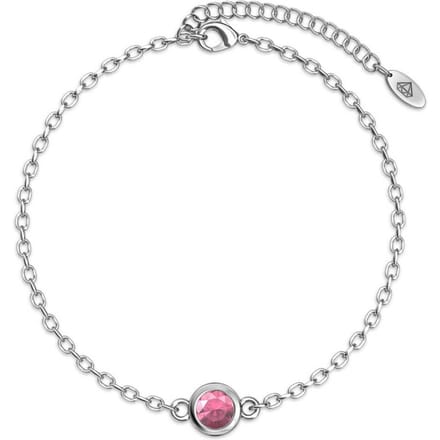 Geboortesteen armbanden - Zilver en roze