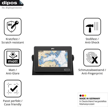 dipos – 2x Matte Pantserfolie geschikt voor Raymarine Axiom+ 7 | 9H Screenprotector