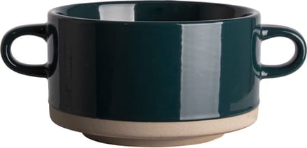 Gusta Design Soepkom – 450 ml – 4 delig - Aardewerk – Blauw – Minimalistisch & Stijlvol