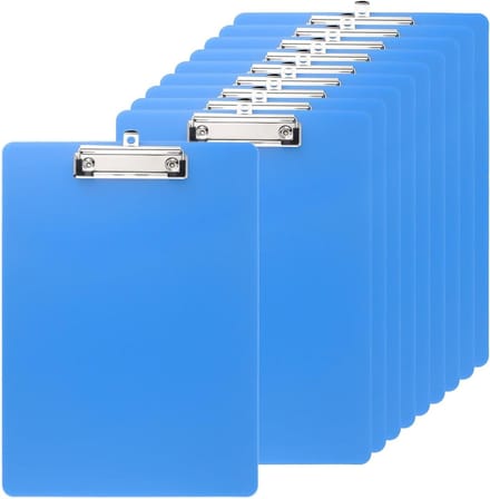 Plastic A4 Klembord 315 x 225 cm Blauw Rechte Lijn - Set van 10 stuks
