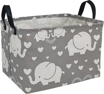 Grote Canvas Opbergmand met Handvat voor Wasmand en Speelgoed