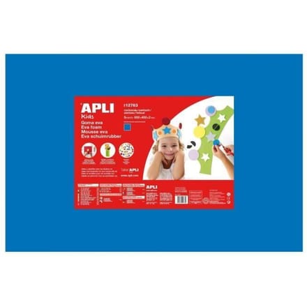 APLI 1 feuille de mousse caoutchouc - Bleu