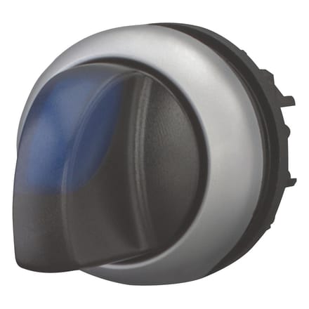 Eaton 216851 M22-WRLK3-B Keuzetoets Kunststof frontring Knevel Zwart 2 x 60 ° 1 stuk(s) Single