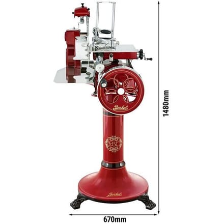 BERKEL Vliegwielmachine Tribute - Mes: Ø 300mm - Rood - incl. onderstel