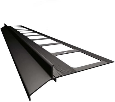 Aluminium Dakrandprofiel K40 200 cm Graphiet - Waterdichte Afwerking voor Terrassen en Balkons