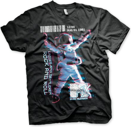 MTV Heren Tshirt -S- Moon Man Zwart