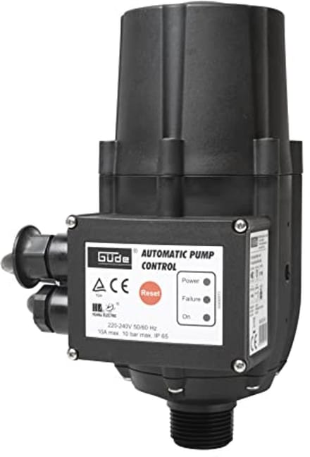 Drukschakelaar met droogloopbeveiliging voor pompen - 230 V, max. 10 bar, 10 A