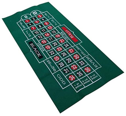 Dubbelzijdig Poker- en Roulette Speeltafelkleed - 60 x 120 cm