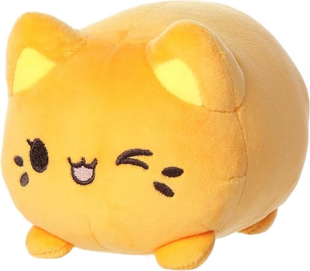Knuffeldier - Pluche dier - Kamerdecoratie - Geborduurde details - 17.78 cm - Geel