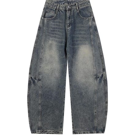 Amerikaanse High Street Wassing Scimitar Jeans Heren Knappe Broek XL gray