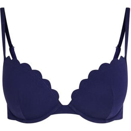 Hunkemöller Voorgevormde push-up beugel bikinitop Scallop Cup A - E Blauw