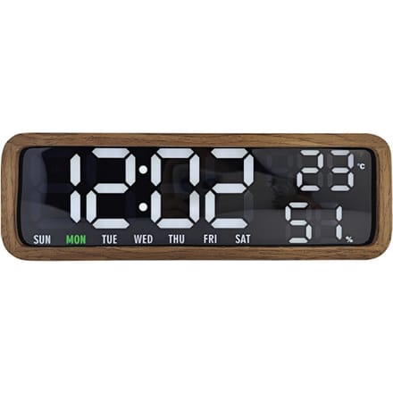 Karlsson - Wekker Madera - Bruin - 25,5xx4,8 cm
