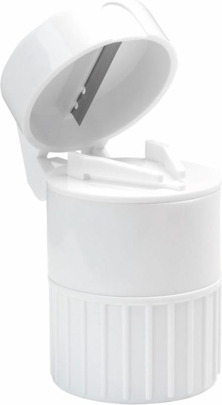 Pillenvergruizer/ -splijter Wit | 7 x 4 cm met 2 compartimenten - /opbergvakken