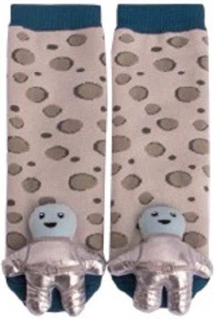 Babysokken met rammelaar en anti slip - dierenmotief