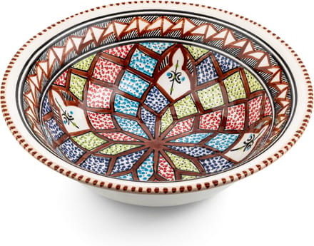 Saladier Marron Ø 30 cm aardewerk bruin wit | SS.MA.30 | Dishes & Deco