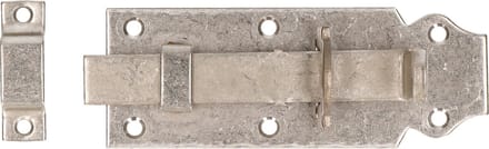 Deltafix schuifslot/hangslotschuif - 1x - 12 x 4.5cm - RVS - deur - schutting - hek
