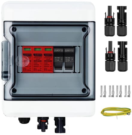 Zonne-aansluitdoos - PV Zekeringkast - Zonne-energie Beveiligen - IP65 Waterdicht - 6 Modules - Wit