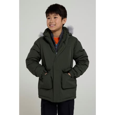 Mountain Warehouse Waterafstotend kinder/kinderjack met Ranger-logo (Groen)