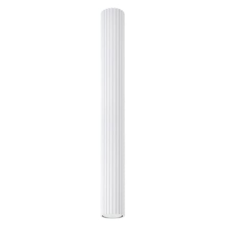 Plafondlamp KARBON 60 extra lange geribbelde buisspot van 60 cm - Sollux Lighting - IP20 - Wit aluminium behuizing - 6.5 x 6.5 x 60 cm - 1 x GU10 LED, exclusief lichtbron - Max. 10 W - Minimalistische plafondlamp voor woonkamer, eetkamer en keuken