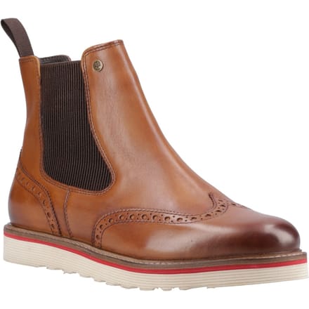 Hunter Orkney Brogue Dealer Boot Leren Heren Enkellaarzen In Tan