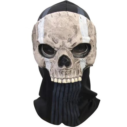 Ghost Mask V2 - Operador MW2 Airsoft COD Cosplay Airsoft Tactisch Schedel Volledig Masker gray