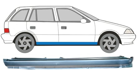 Volledige dorpel voor Suzuki Swift 1988-2004 / Rechts