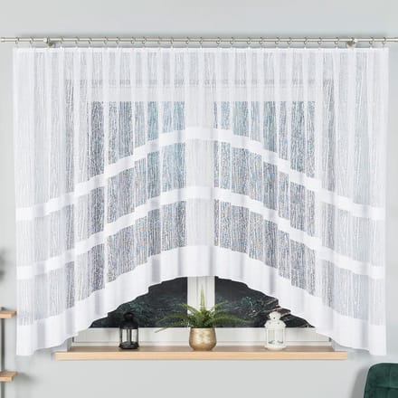 Markizeta WIKTORIA - Gordijn - Jacquard - 410x160 cm - Wit