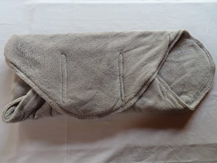 Wikkeldeken - Teddy - Grijst - 70x70 cm