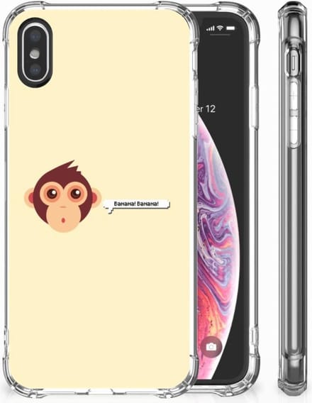 Back Cover voor Apple iPhone X | Xs Stevig Bumper Hoesje Monkey
