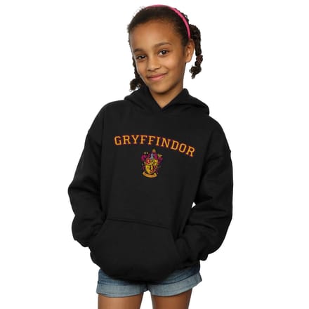 Harry Potter Meisjes Gryffindor Crest Hoodie (Zwart)