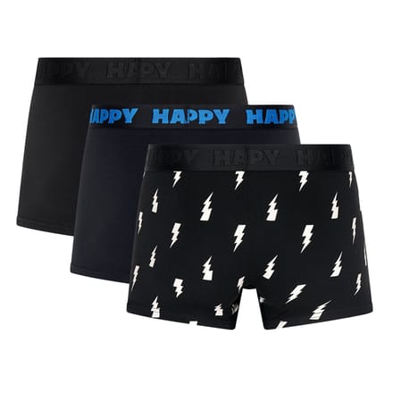 Happy Socks - 3-Pack Black and White Short Boxers - Heren - Ondergoed